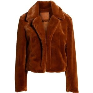 Blank NYC cropped faux fur jacket